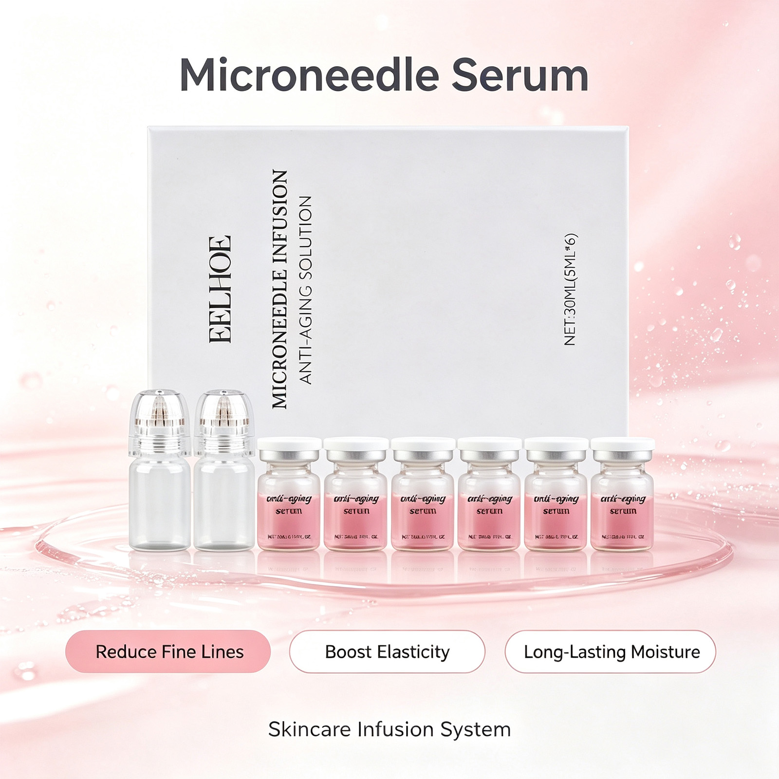 0,2 mm Microneedle Serum Kit 6 - Hyaluronic Acid Facial Serum recensie en prijs